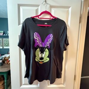 Old Navy Black Tee with Halloween Minnie Mouse